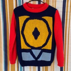 Amazing Unique True Vintage Acrylic Knit Sweater